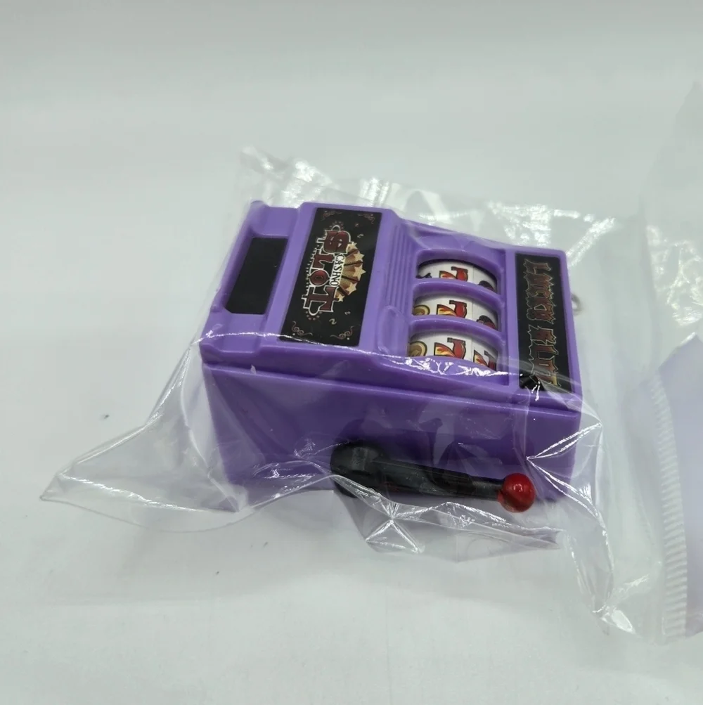 Mini Slot Casino Toy Keychain Purple